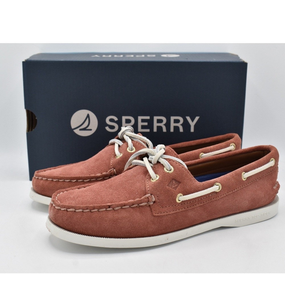 Sperry Women 10.5 Original 2 Eye Dark Rose Leather Boat Shoes Nautical Beachy